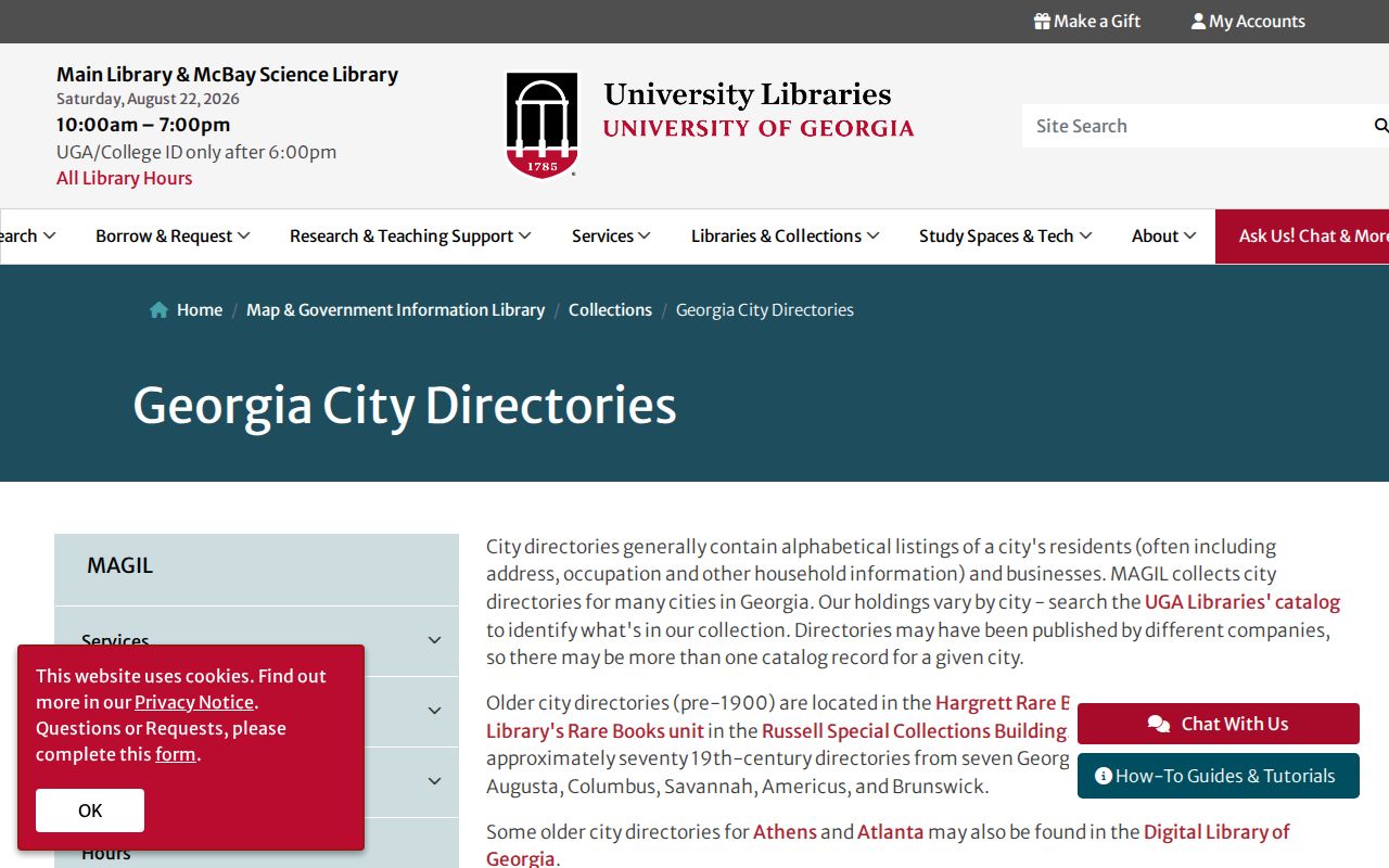 Canton city directory research through Georgia library holdings