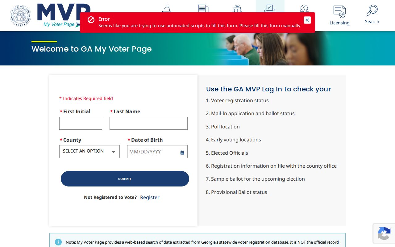 Canton residents directory Georgia voter lookup